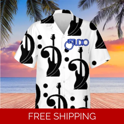 Hawaiian Shirt Unisex Le Studio Bass Clef 2